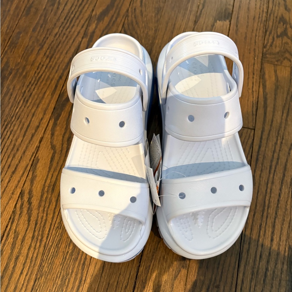 Women’s Crocs mega crush White and blue Sandals